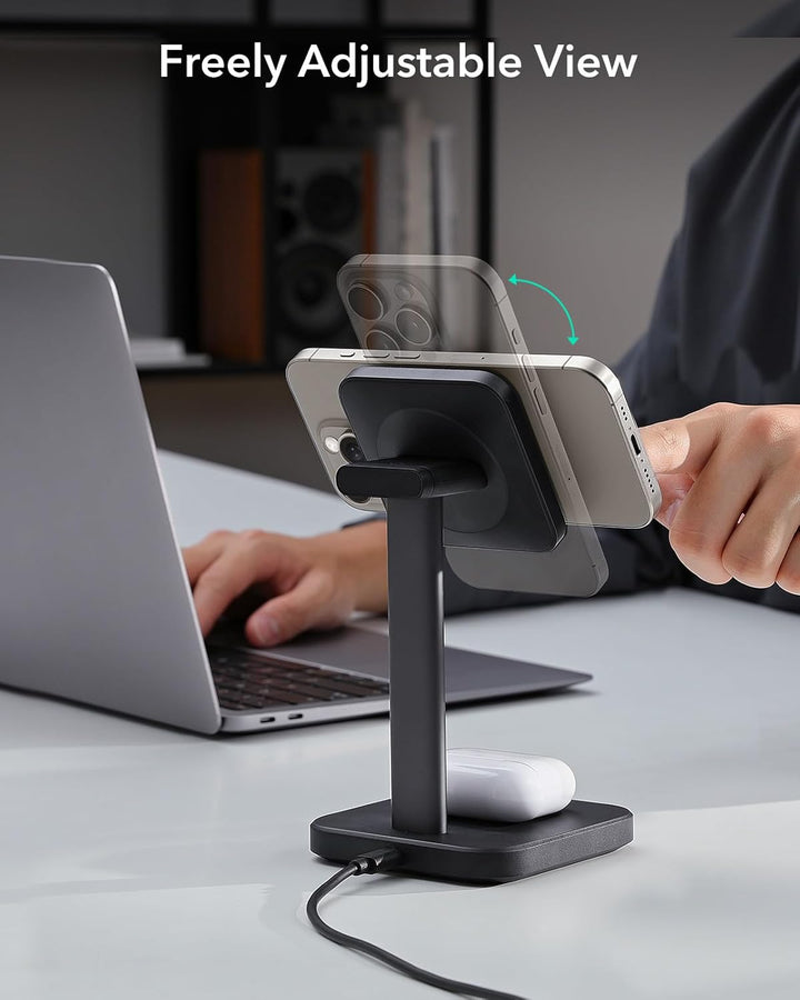 ESR 2 in 1-Ladestation für Apple, MagSafe-Ladestation für iPhone [Zertifiziert], Magsafe-Ladestation