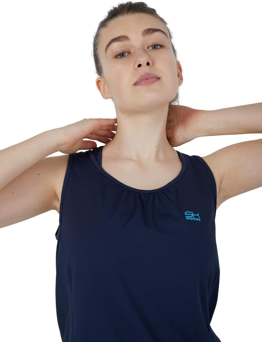 Sportkind Mädchen & Damen Tennis, Fitness, Sport Tanktop Loose Fit, atmungsaktiv, UV-Schutz UPF 50+