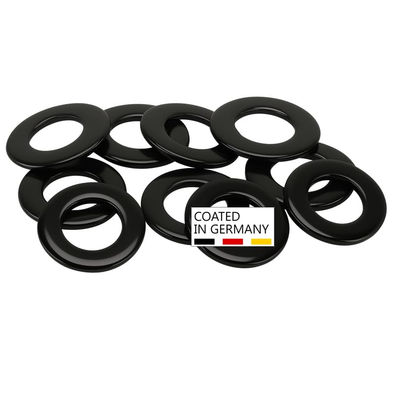 Unterlegscheiben M10-50Stk. I pulverbeschichtete Unterlegscheiben Edelstahl - DIN125 I rostfreie kle