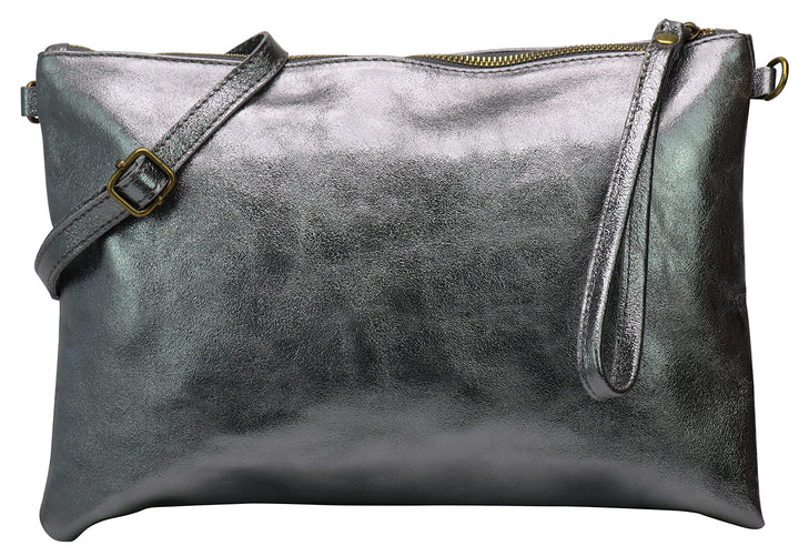 SH Leder Echtleder Umhängetasche Clutch im vintage look mittelgross Tasche Abendtasche 33x22cm Clara