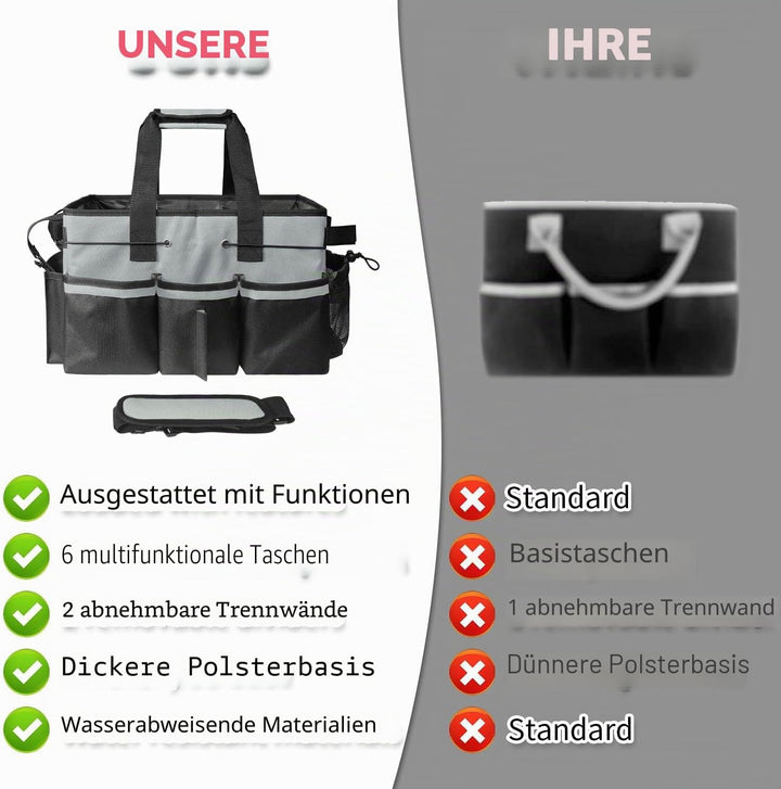 Boczif Reinigungs-Caddy-Tasche, tragbar, mit Griff, Schultergurten und Abnehmbarer Trennwand, Werkze