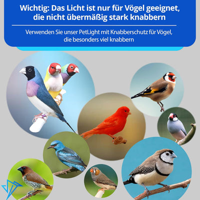 HappyBird Lighting Company - Vogellampe für Käfige - Vollspektrum LED Tageslichtlampe - Simuliert di