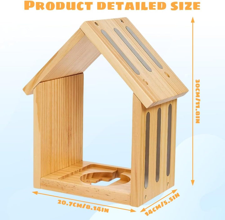 Tonie Regal aus Holz zum Hinstellen oder Aufhängen, Hausform Magnetische Tonie Aufbewahrung Regal fü