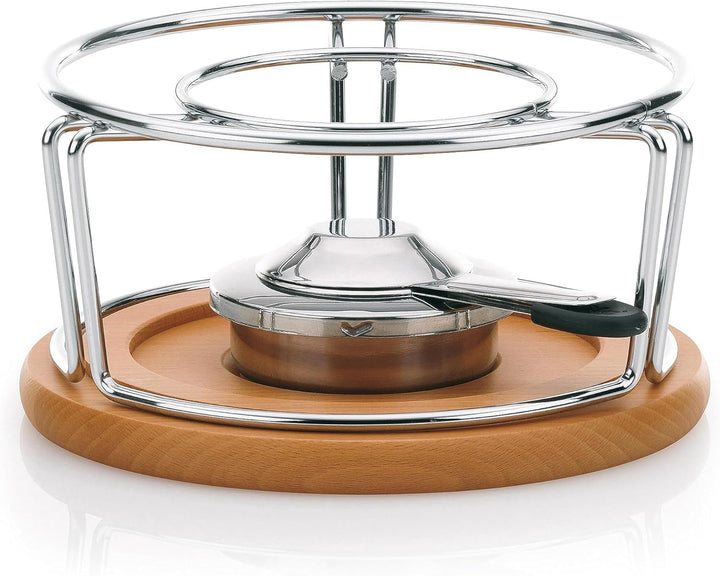 kela Käsefondue Rechaud mit Pastenbrenner NATURA, Metall Stövchen für Fondue verchromt, Brennpastenb