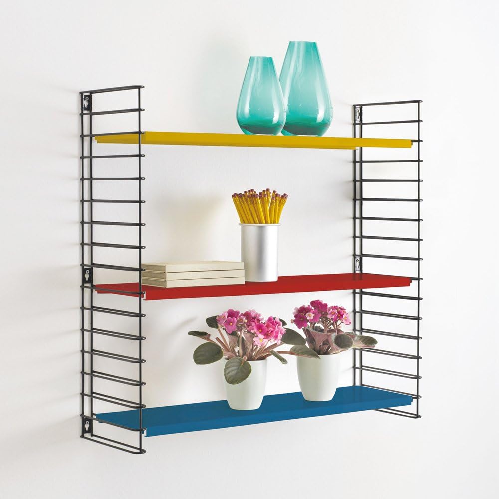 Tomado Zeitloses und modulares Wandregal, Metall, tricolor, 70x21x68 cm, Tricolor