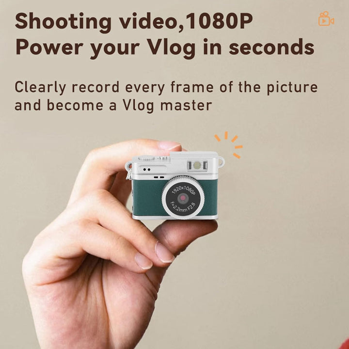 1080P Retro Kamera, Schlüsselanhänger Digital kameras, Kompakte Kleine Kamera, Unterstützt 128 GB Ka