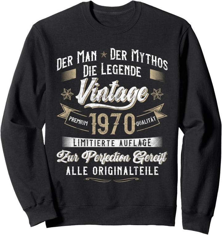 54. Geburtstag Mann 54 Jahre 1970 Deko Lustig Geschenk Sweatshirt