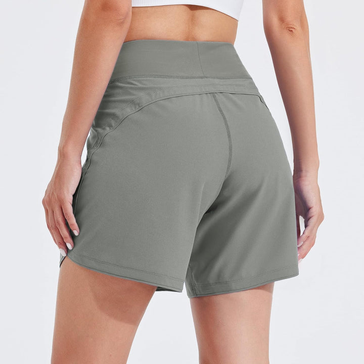 WILLIT Damen 7" Badeshorts Schwimmen Boardshorts Badehose Schnell Trocknend Bikini Shorts High Waist