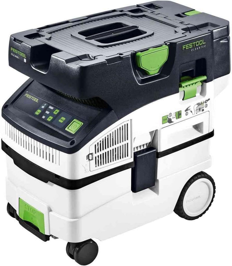 Festool Akku-Absaugmobil CTLC MIDI I-Plus CLEANTEC (mit Hauptfilter, SELFCLEAN Filtersack, Saugschla