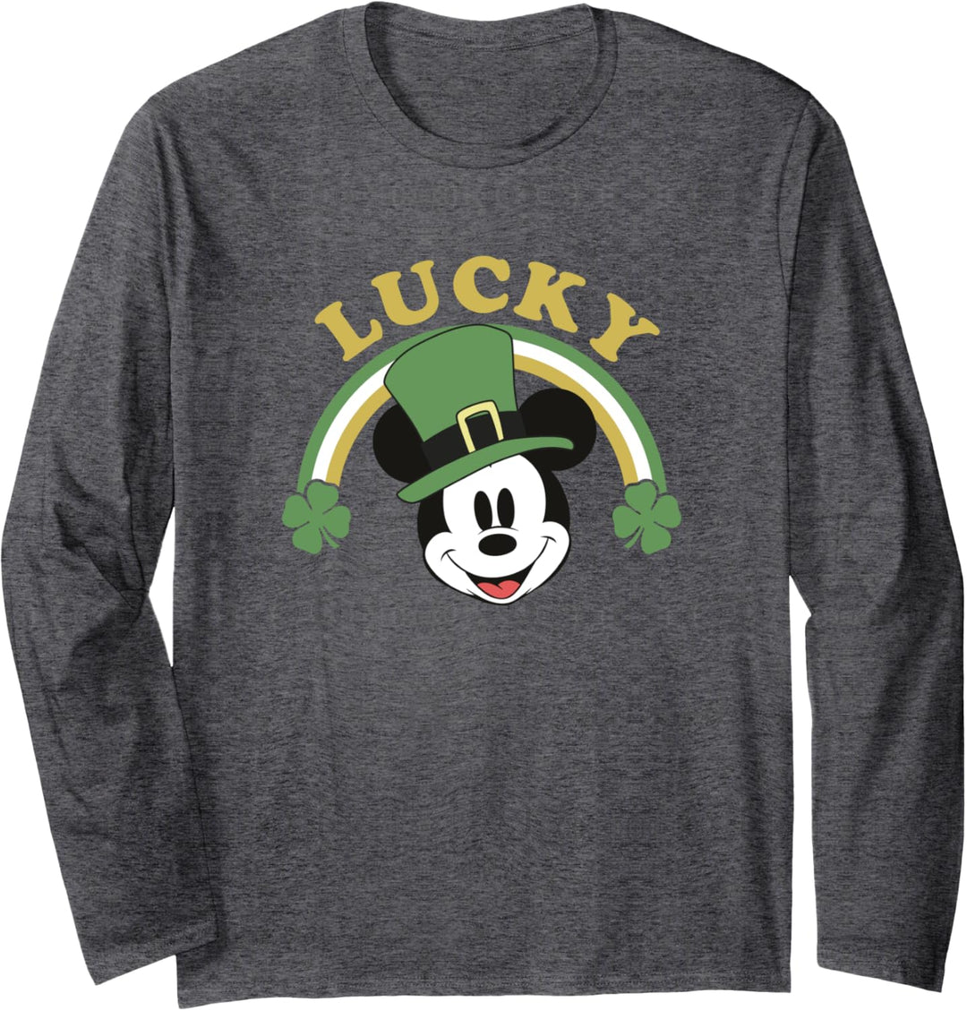 Disney Mickey And Friends St. Patrick's Tag Lucky Mickey Langarmshirt