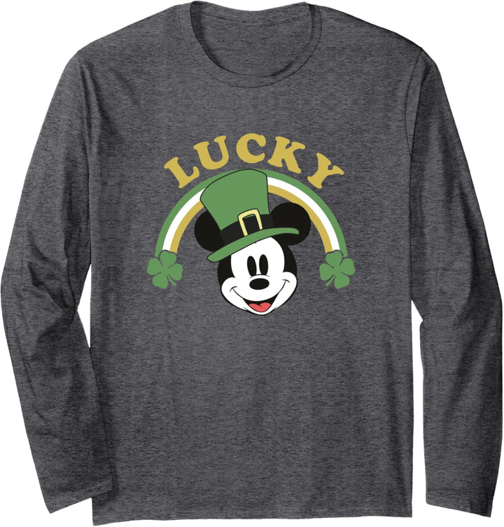 Disney Mickey And Friends St. Patrick's Tag Lucky Mickey Langarmshirt