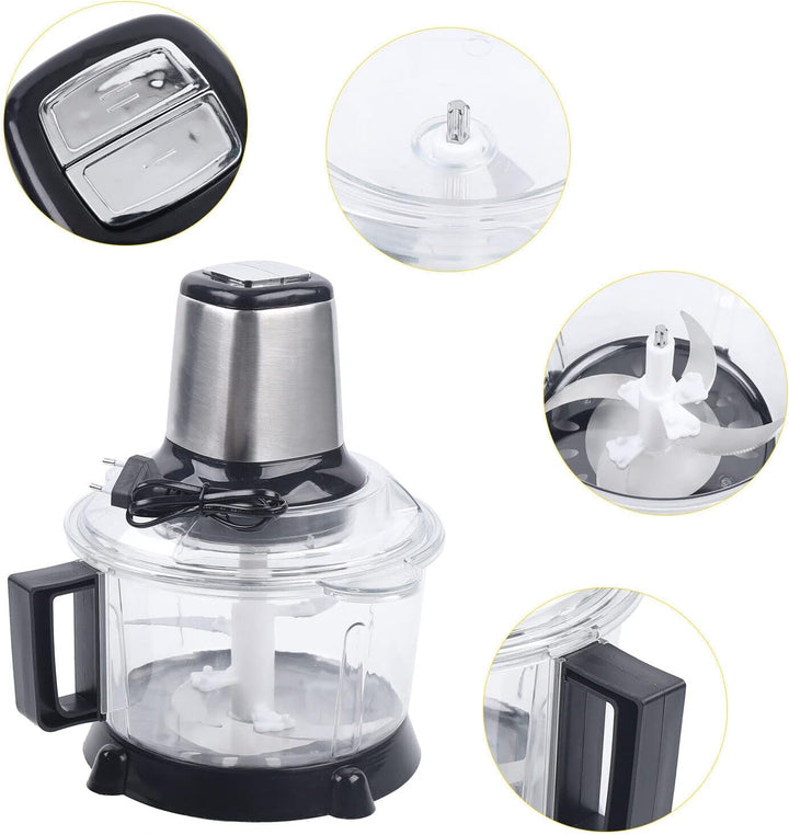 5 Liter Edelstahl Elektrisch Zerkleinerer Mixer Food Chopper Kitchen Mincing Machine 300W 2 Geschwin