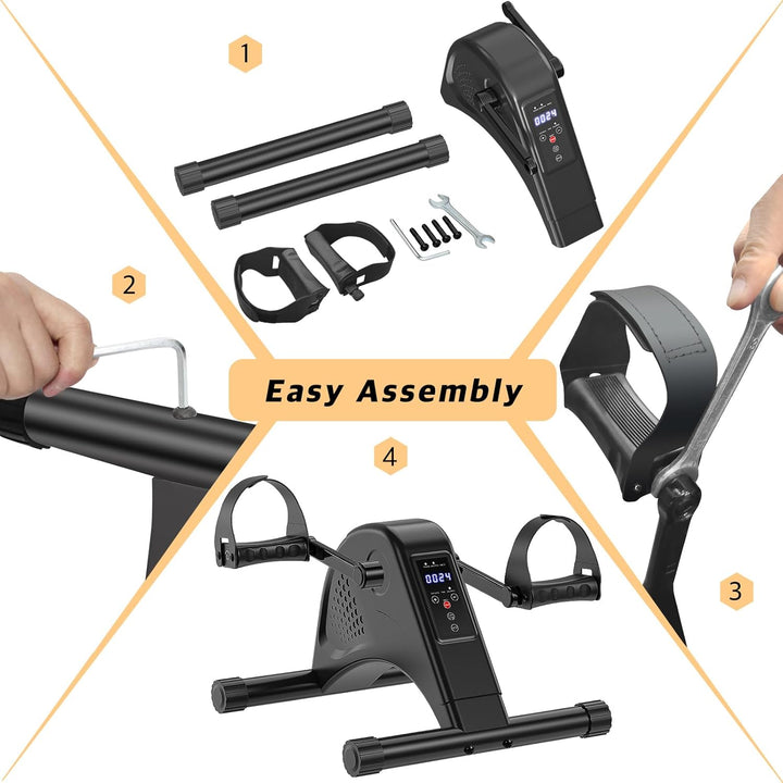 Pedaltrainer, Beintrainer für Zuhause, Leisem Motor, 6 Geschwindigkeitsstufen, Heimtrainer Senioren