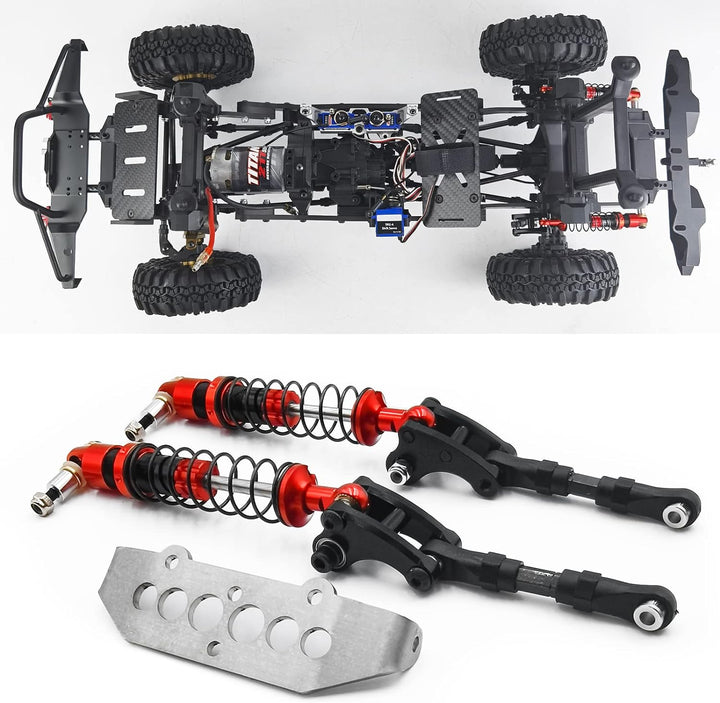 AXspeed 2 Stück 80 mm Metall-Stossdämpfer Cantilever Suspension Kit für 1: 10 TRX4 RC Crawler Car Up