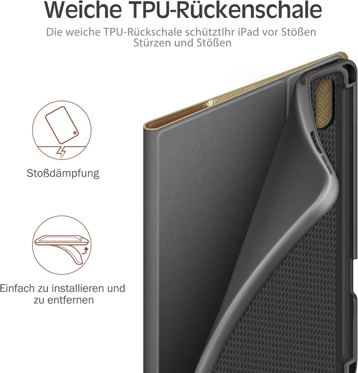 KingBlanc Hülle für iPad mini 7 (A17 Pro), iPad mini 7./6. Generation (2024/2021 8,3 Zoll) mit Penci