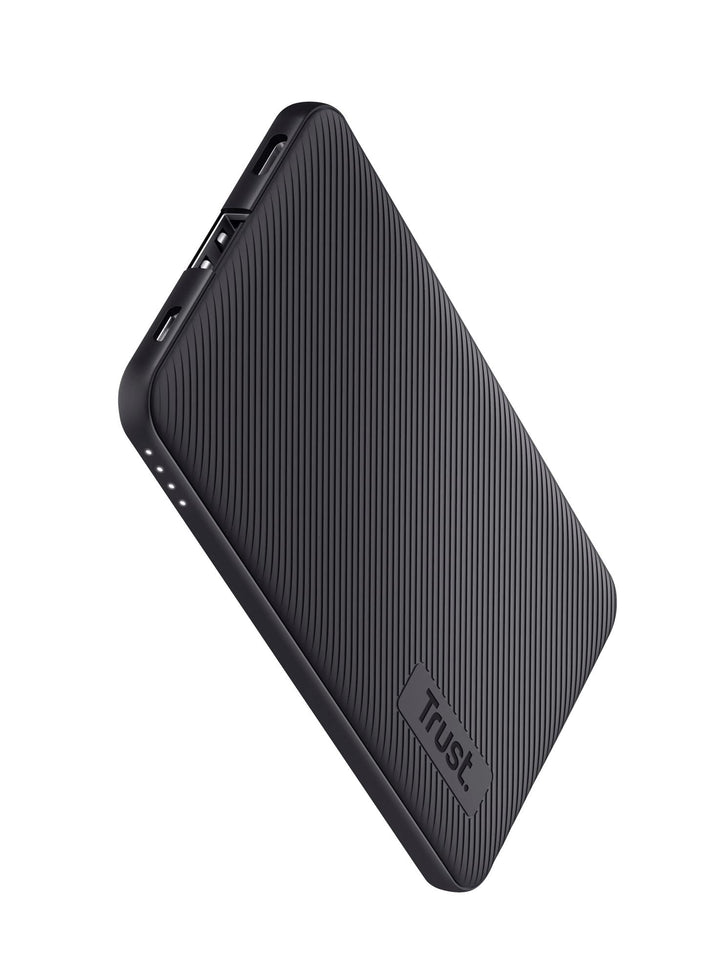 Trust Mobile Primo Dünne Powerbank Schnellladefunktion 5000 mAh, Nachhaltig, USB C Externer Akku, Tr