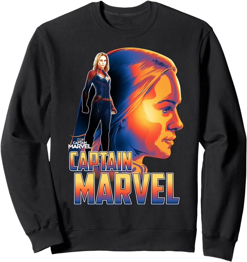 Captain Marvel Title Logo Portrait Sweatshirt