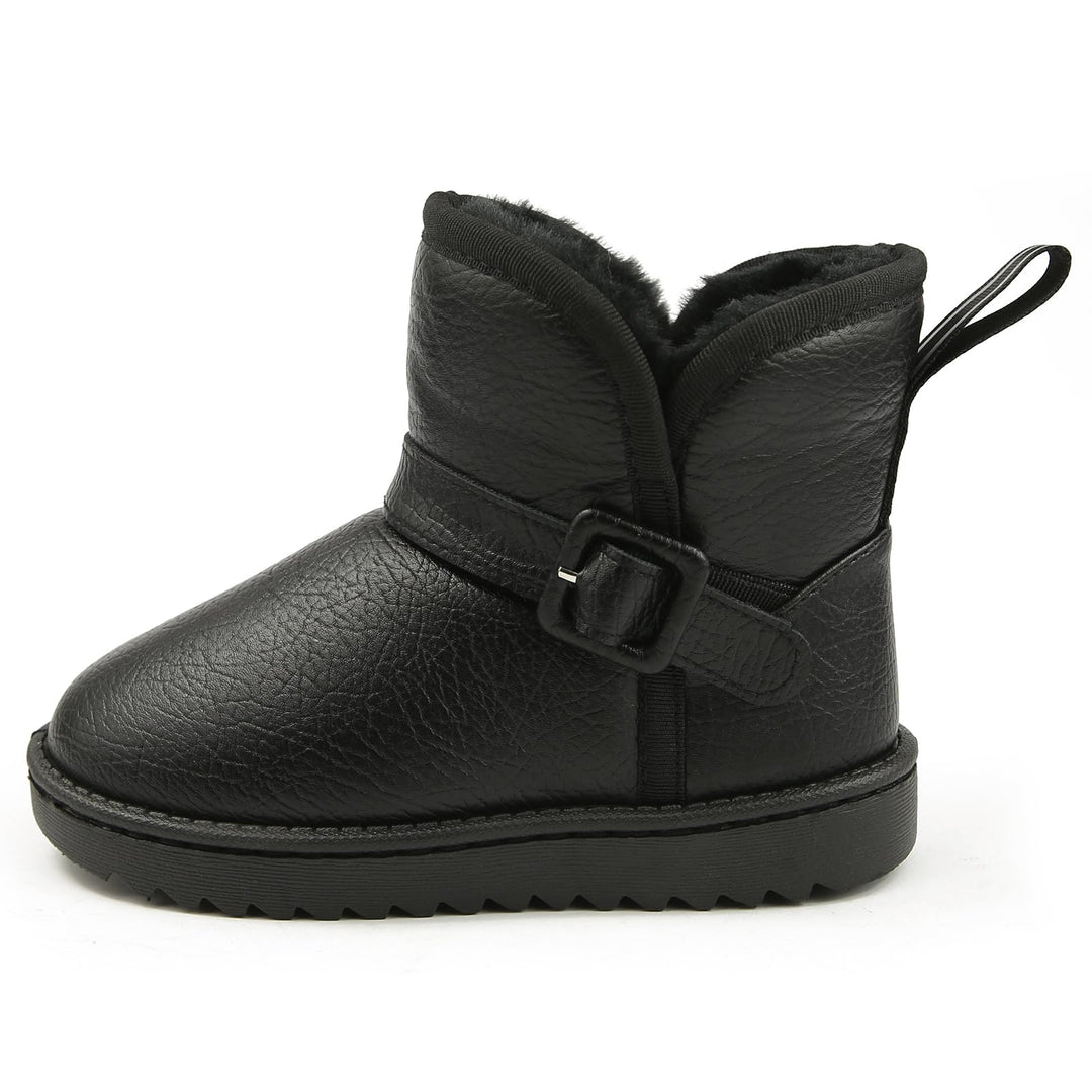 Apawwa Winterstiefel MäDchen Warm GefüTtert Boots MäDchen SchlüPfen Winterschuhe Kinder Komfortabel