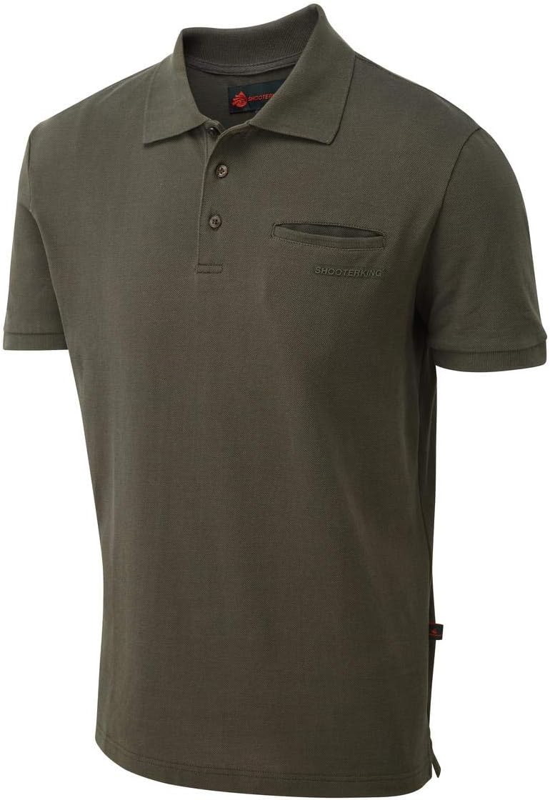 Shooterking Game Polo Shirt braun Poloshirt Jagdshirt T-Shirt braun oder grün (S, braun)