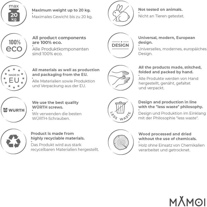 MAMOI® Kinderbücherregal aus Holzwerkstoff – Bücherkiste, Kinderbücherregal, Bücherregal für Kinderz