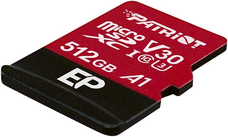 Patriot 512GB A1 V30 Micro SD Card for Android Phones and Tablets, 4K Video Recording 512 GB, 512 GB