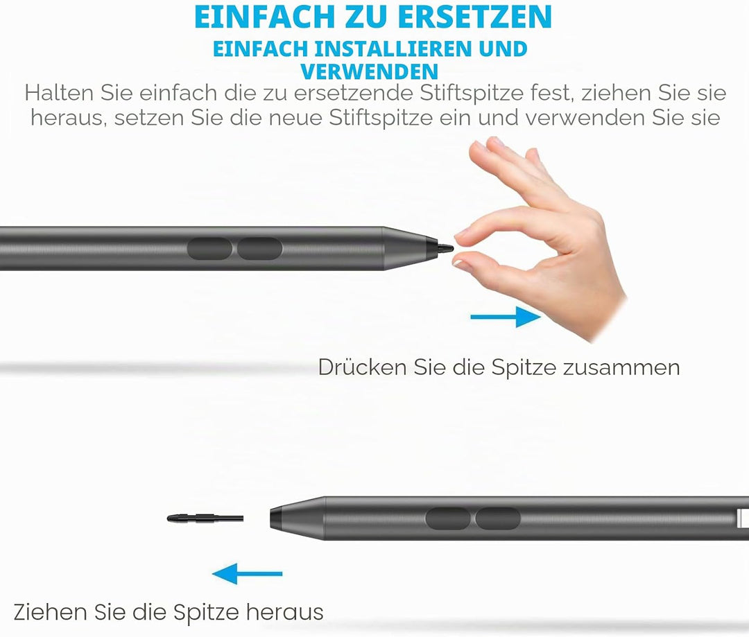 ANYQOO MPP Stylus Pen 1.51 mit 1024 Druckempfindlichkeit, Palm Rejection, AAAA-Batterie, Lange Akkul