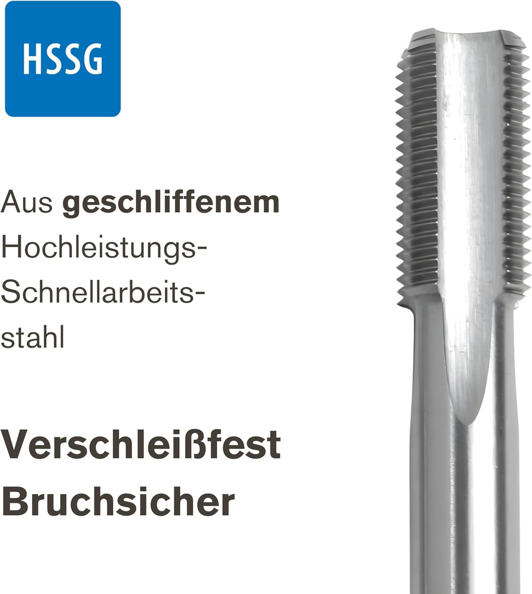 Handgewindebohrer Satz MF12 | 2-teilig | DIN 2181 HSS-G | Gewindeschneider MF 12 x 1,25 | Gewindeboh