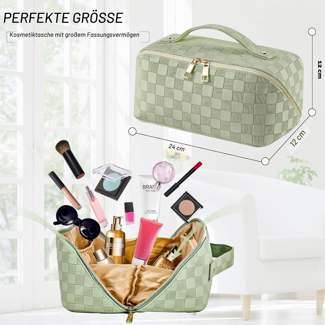 Bestash Reise Kosmetiktasche Damen mit Grossem,Tragbare Reise Make Up Tasche,Wasserdichter Schminkta