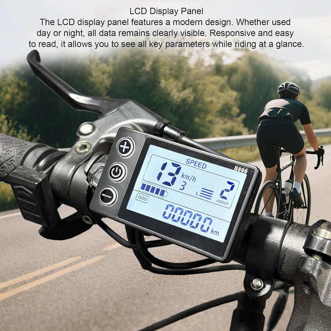 Display, S866 ABS LCD Display mit 6 Pin Wasserdicht Anschluss für Scooter Modifikation