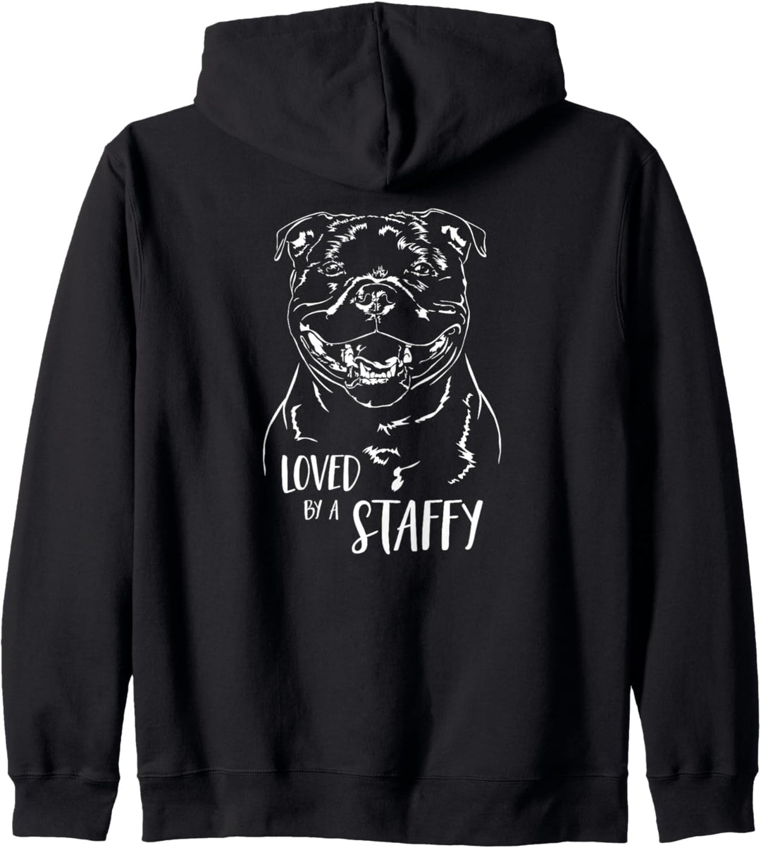 Staffordshire Bullterrier loved by a staffy Hundespruch Kapuzenjacke