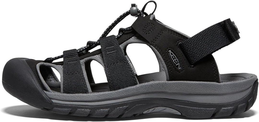 KEEN Clearwater CNX Herren Sandalen, Black Steel Grey