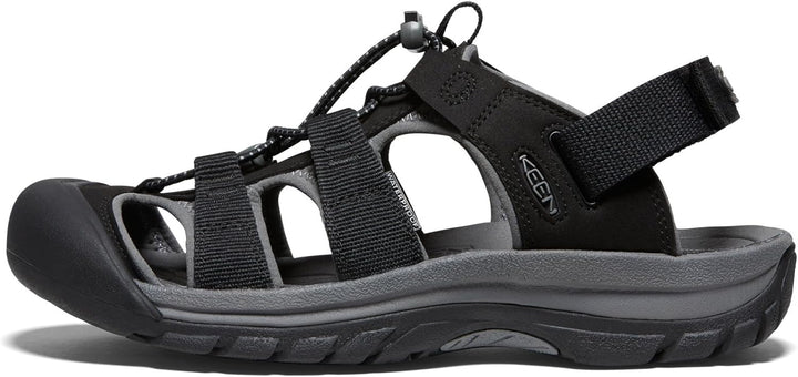 KEEN Clearwater CNX Herren Sandalen, Black Steel Grey