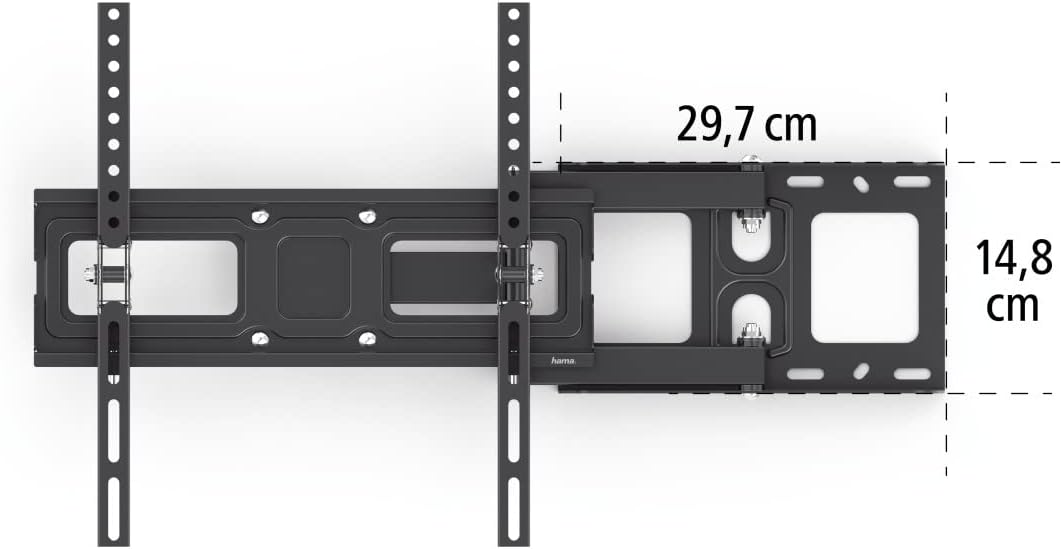 Hama TV Wandhalterung 65 Zoll bis 32 Zoll (max. VESA 400x400, ausziehbar bis 35kg inkl. Fischer-Dübe