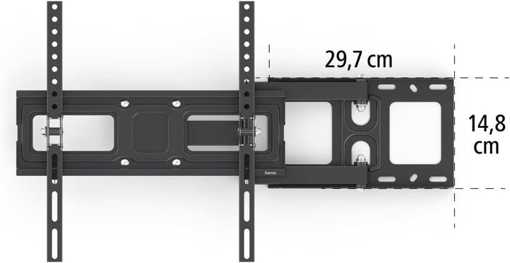 Hama TV Wandhalterung 65 Zoll bis 32 Zoll (max. VESA 400x400, ausziehbar bis 35kg inkl. Fischer-Dübe