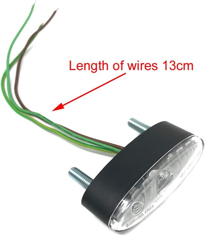 Alchemy Parts Motorrad Mini Stopp Rücklicht LED für Projekt Motorrad & Roller - Klarglas