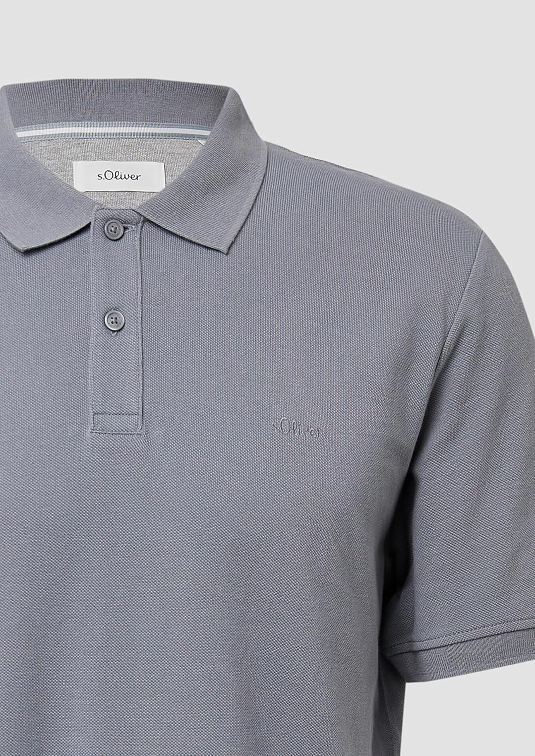 s.Oliver Herren Polohemd Single Polohemd 4XL Grosse Grössen Grau, Single Polohemd 4XL Grosse Grössen