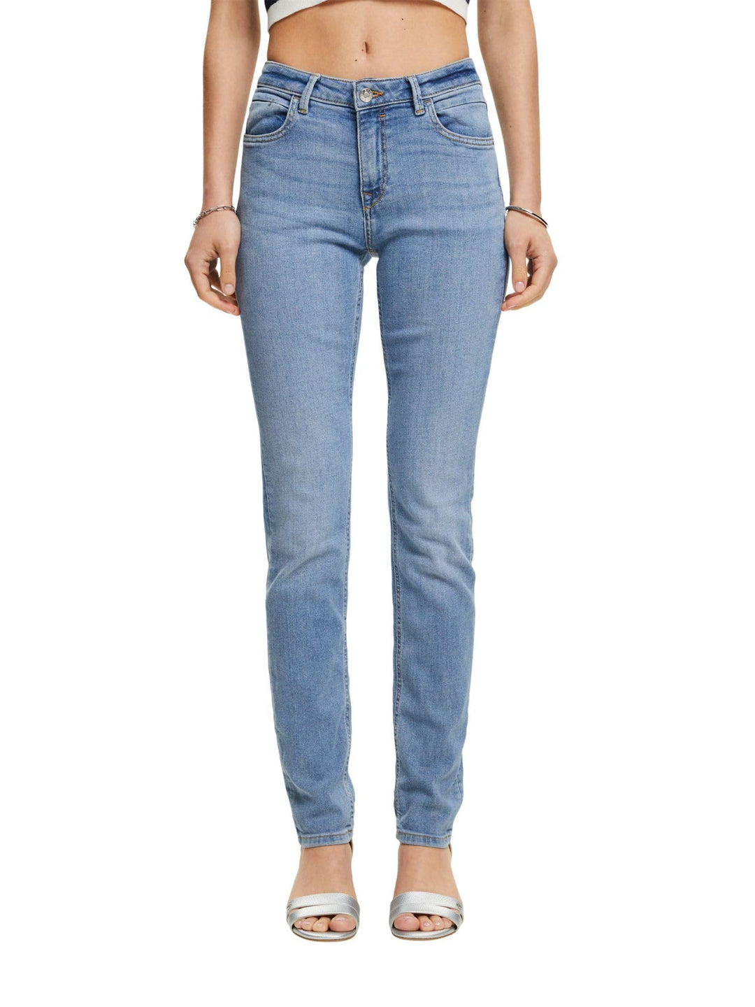 ESPRIT Damen Jeans 27W / 34L Blue Light Washed, 27W / 34L Blue Light Washed