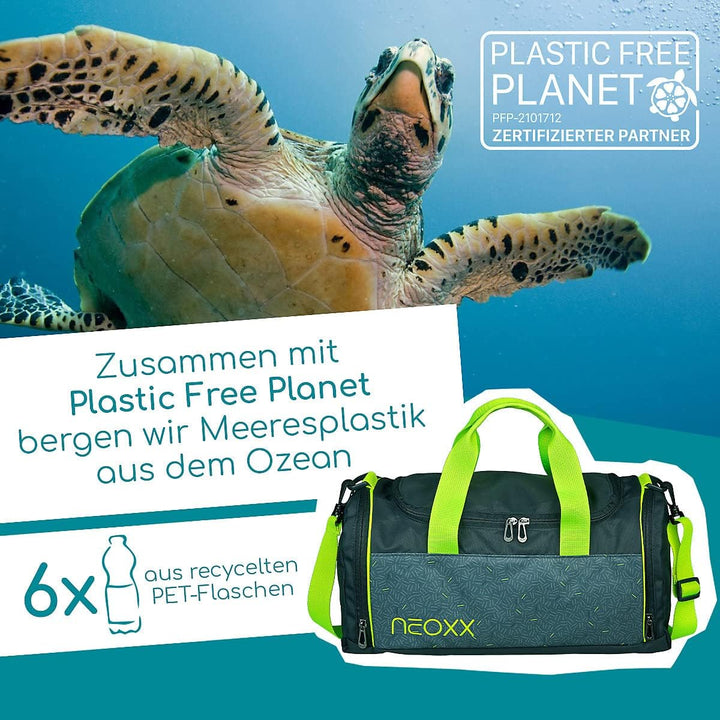 neoxx - Champ Sporttasche - Tasche aus recycelten PET-Flaschen - ideal für Sport und Schule BOOM, BO