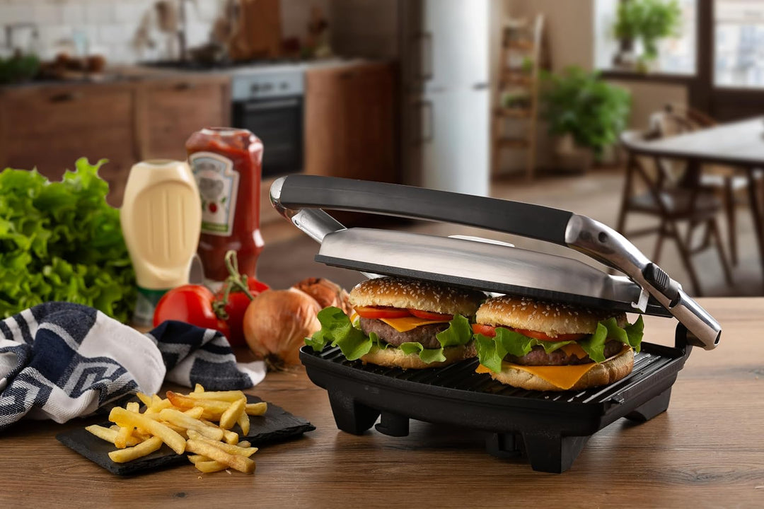 Ariete 1911 Toast & Grill Slim - Antihaft-Elektroplatte für Toast und Sandwich - gerippte Platte - 1