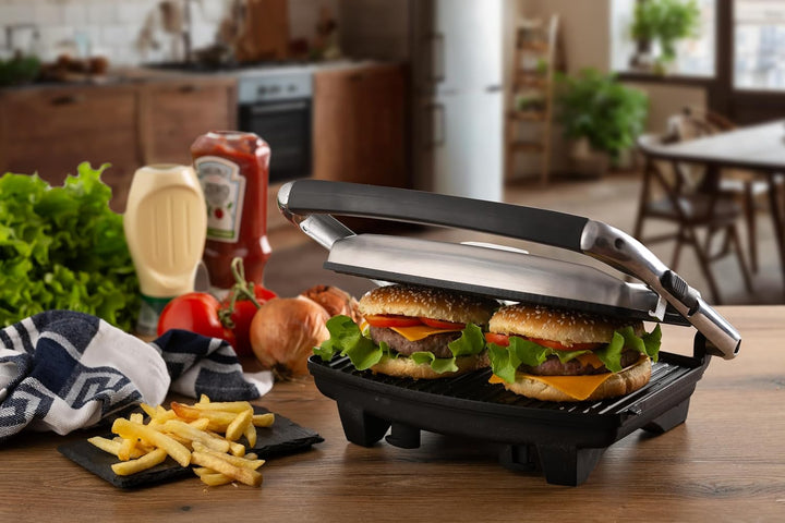 Ariete 1911 Toast & Grill Slim - Antihaft-Elektroplatte für Toast und Sandwich - gerippte Platte - 1