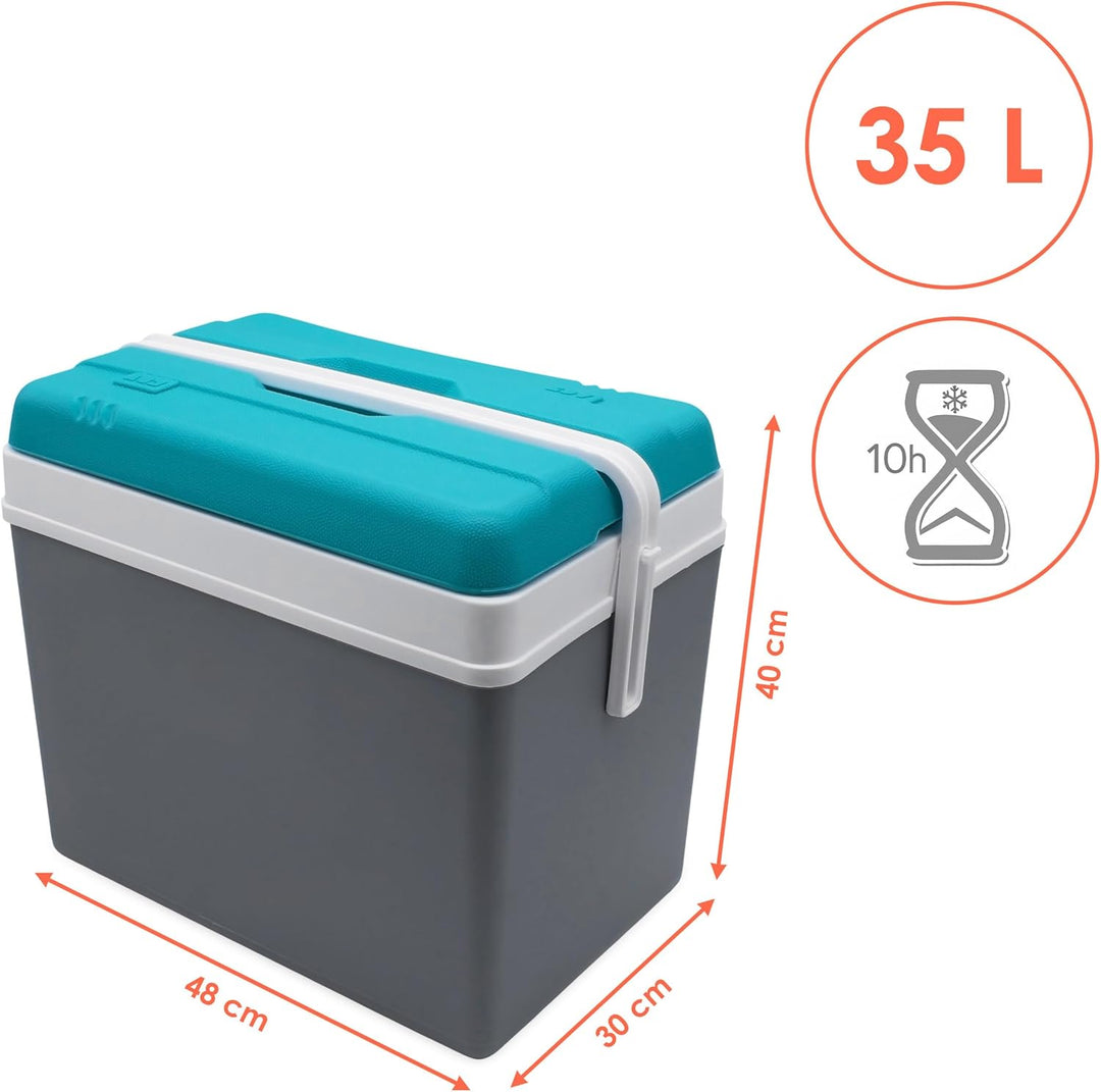Kühlbox aus Kunststoff - Outdoor Thermobox mit Tragegriff - Kühltasche Isoliertasche Thermo Behälter