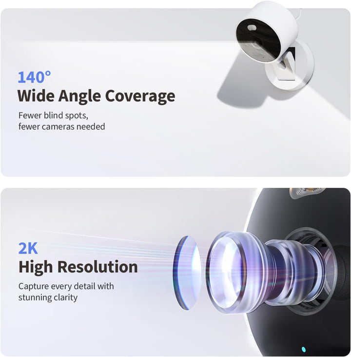 Aqara G100, 2K Sicherheitskamera für Innen &amp; Aussenbereich, HomeKit Secure Video, 2-Wege-Audio, Sche