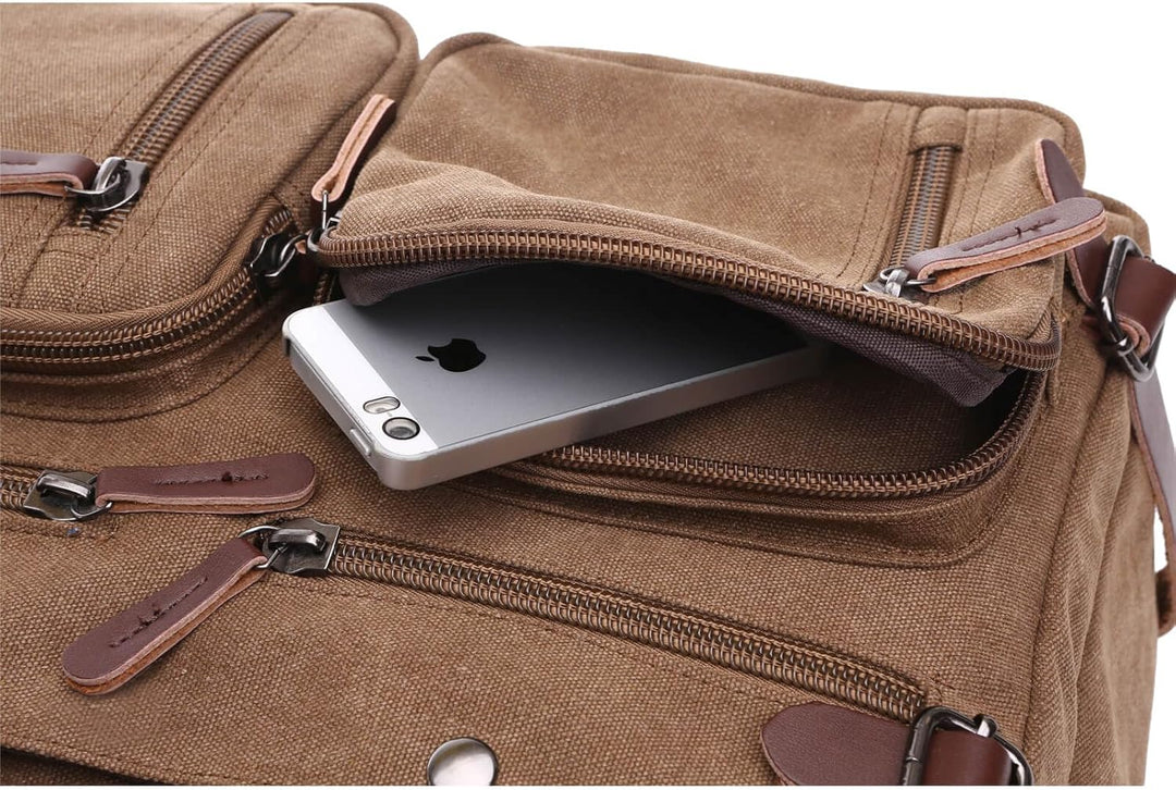 Laptop-Aktentasche, wandelbarer Rucksack, Kuriertasche, Handtasche, multifunktionaler Reiserucksack,