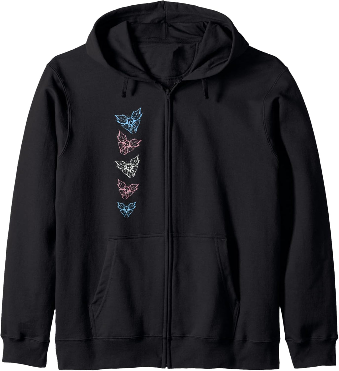 Subtle Transgender FTM MTF Gothic Butterfly Trans Pride Flagge Kapuzenjacke
