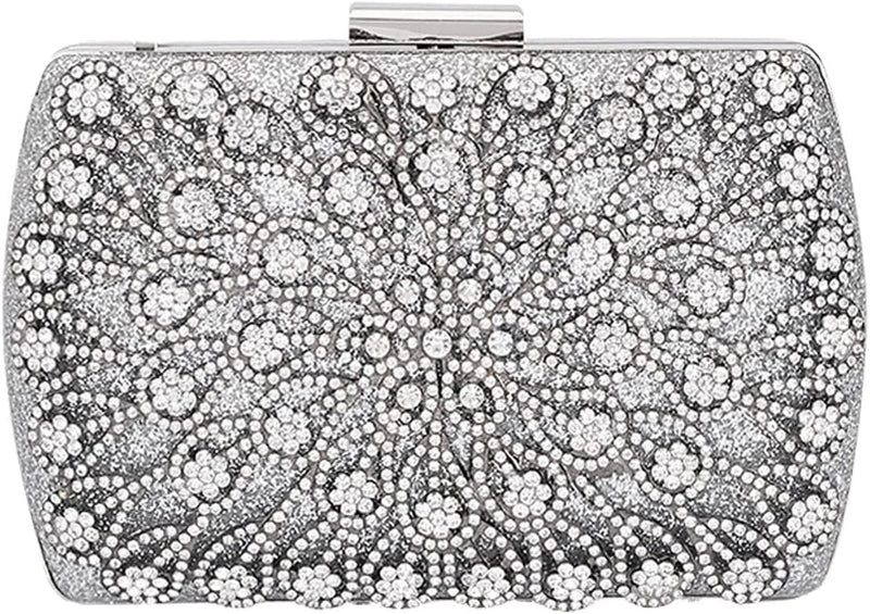 CORIOS Clutch Damen Strass Abendtasche Glitter Handtasche Luxus Portemonnaie Tasche Elegant Schulter