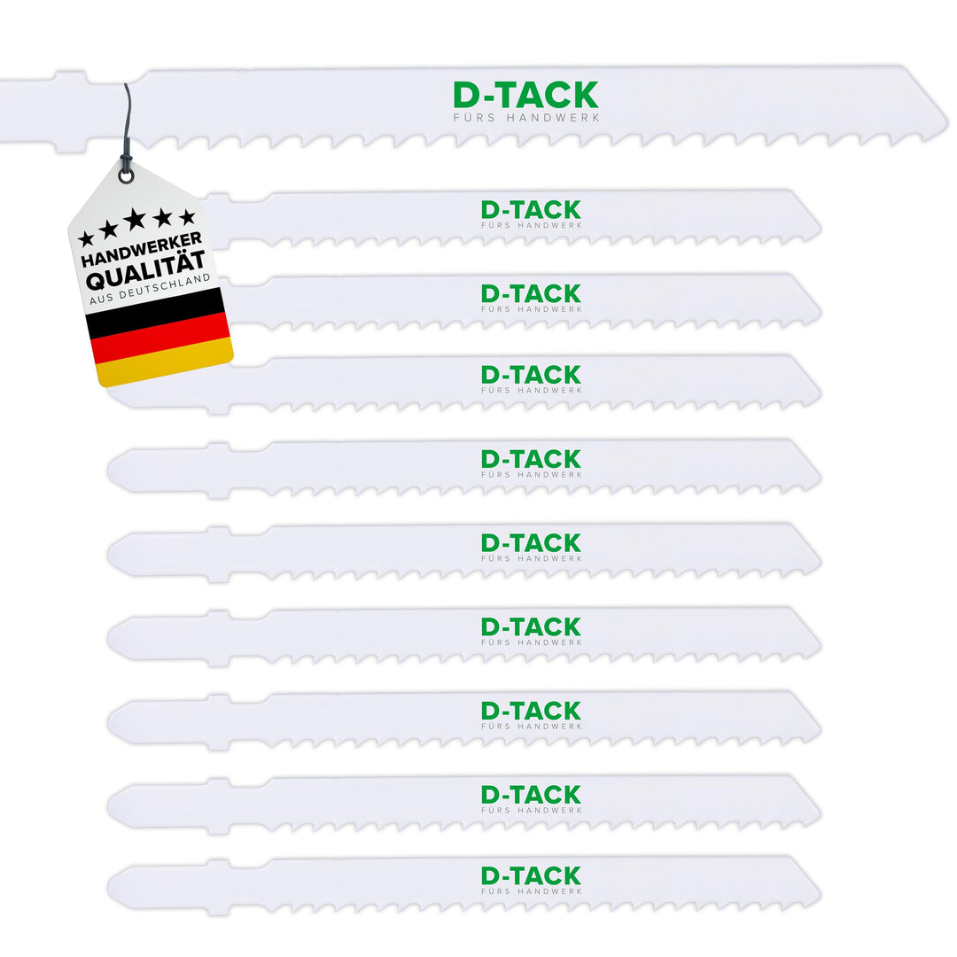 D-TACK Stichsägeblatt Metall & Kunststoff | 100 x 7,8 mm | 10 Stück | Für präzise & schnelle Schnitt
