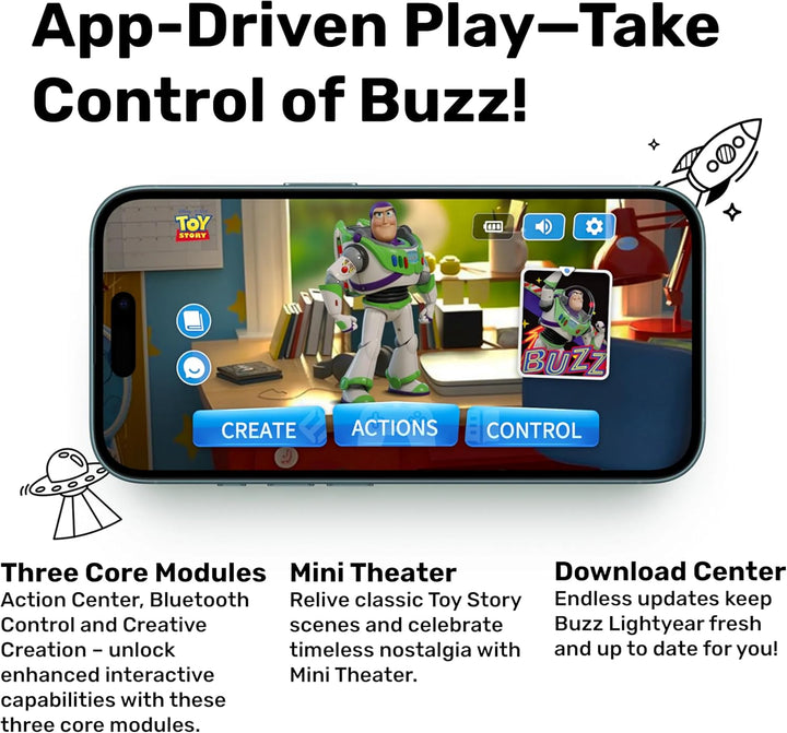 Robosen Buzz Lightyear Interaktiver Roboter – Sprach- & App-gesteuertes Spielzeug mit realistischen
