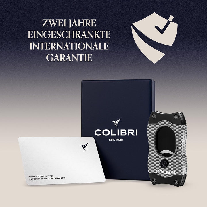 Colibri S-Cut Zigarrenschneider - Kohlefaser-Muster - Klassischer Gerader Schnitt - Bis zu 66 Ringma