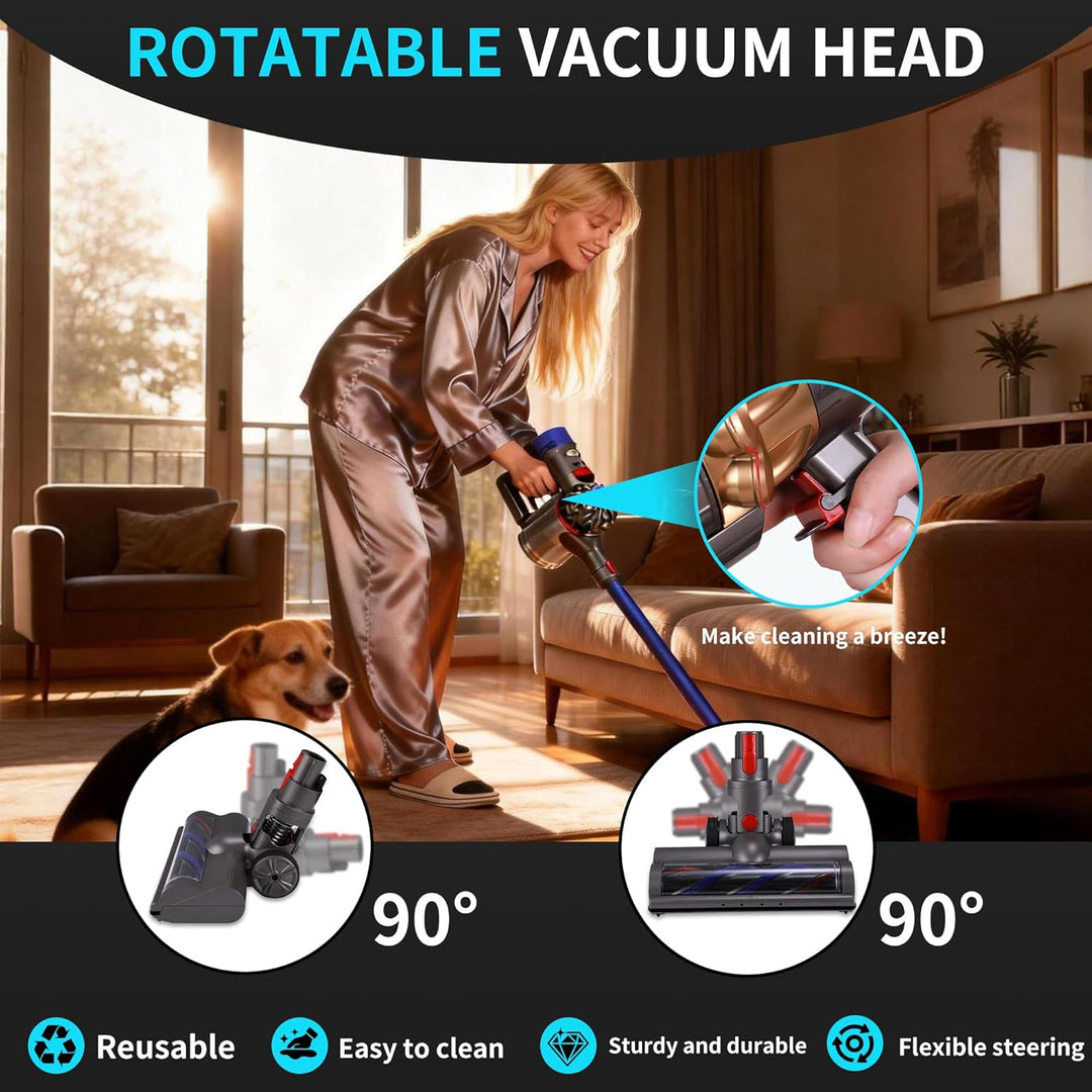 Lukvcoe Bürste Kompatibel für Dyson V7 V8 V10 V11 V15 Staubsauger, Direktantrieb Turbine Bodendüse E