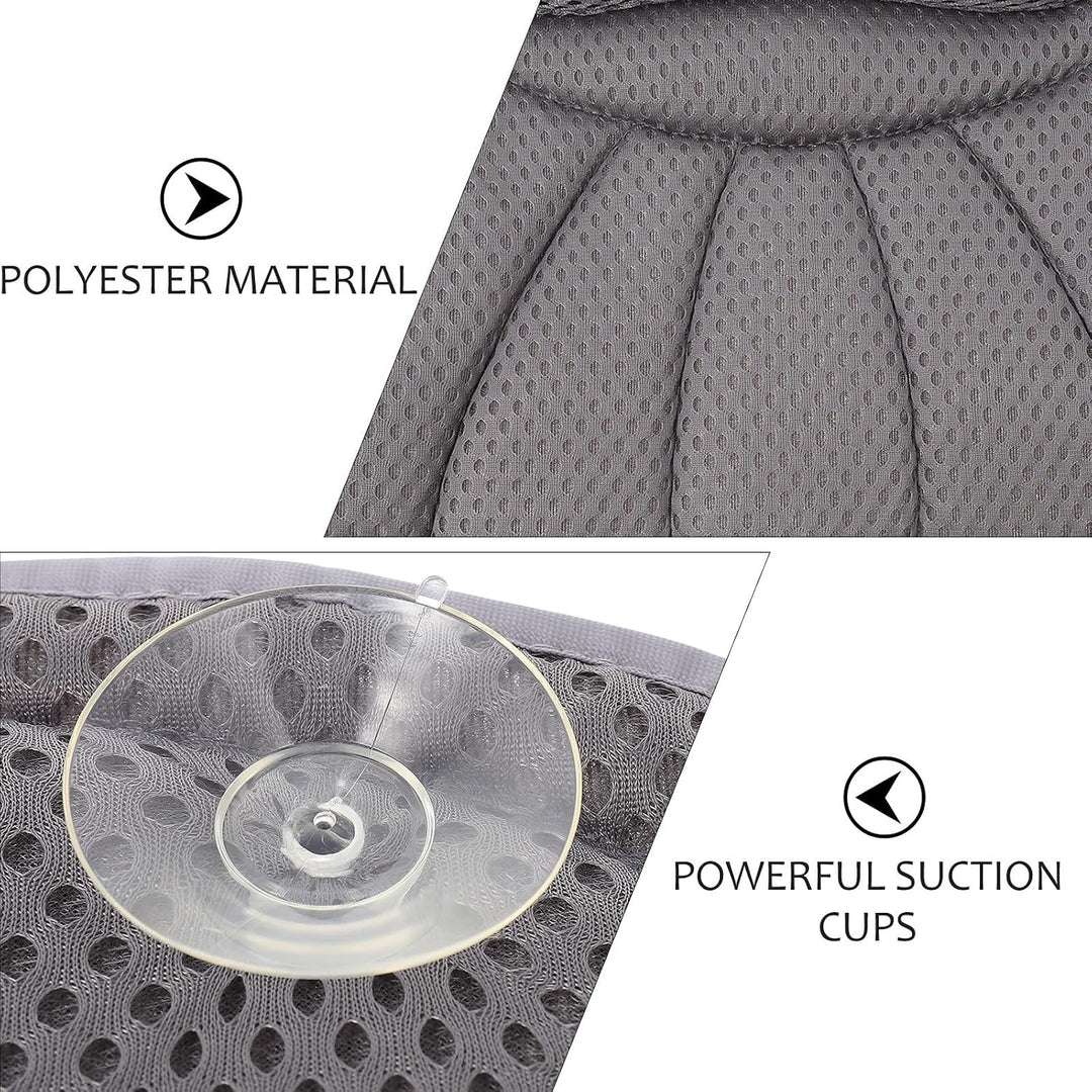 Badewannenkissen mit 6 Saugnäpfen, 4d Netzstoff, Polyester